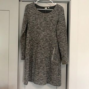 Gray shift dress